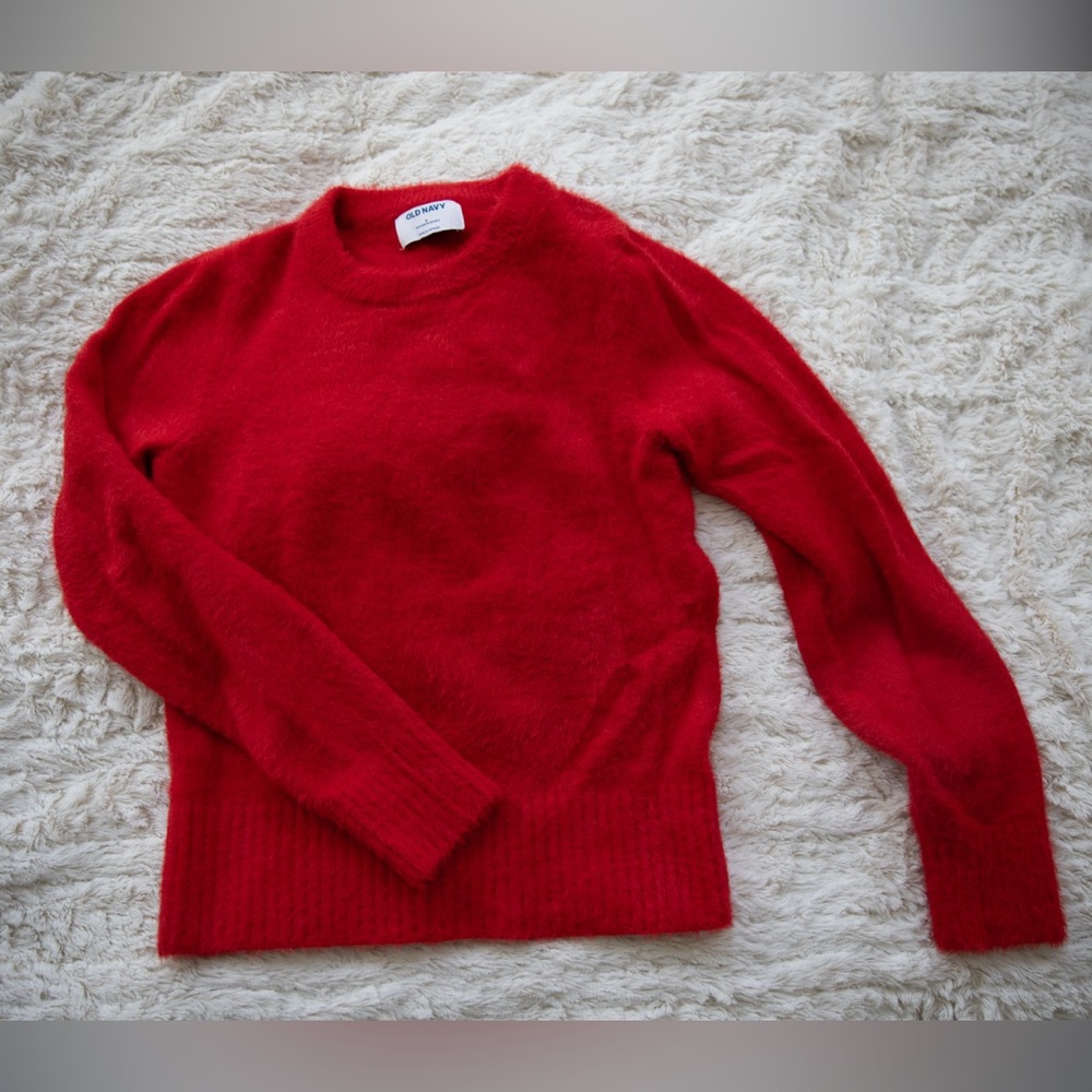 Fuzzy Red Sweater